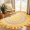 Safavieh Cape Cod Coastal Round Hand Woven RugsGold & Natural 3 x 3 ft. CAP701D-3R - alternate 3